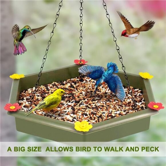 Hanging Bird Bath, Bird Bath, Hanging Bird Feeder, Bird Feeder, 2 in 1 XXL - Picture 5 of 8